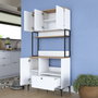 Hanah Home Gabinete Multipropósito Blanco y Nuez